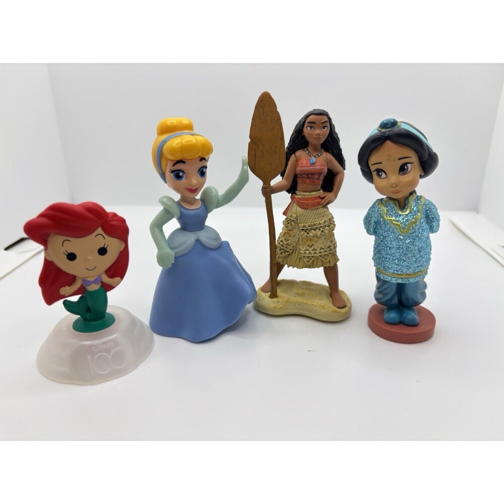 Disney Princess Lot Moana Jasmine Cinderella Ariel Cake Topper Figurines - Picture 6 of 7